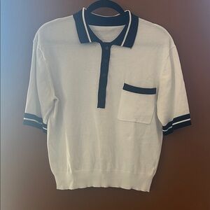 Classic White and Black Women’s Polo Shirt